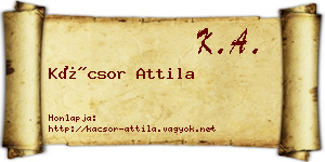 Kácsor Attila névjegykártya