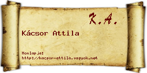 Kácsor Attila névjegykártya